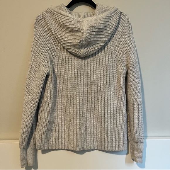 Gap Light Heather Knit Shaker Hoodie Size Medium - Picture 4 of 8